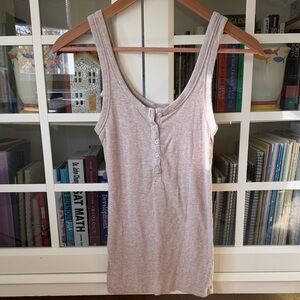 Aerie ribbed henley tank top